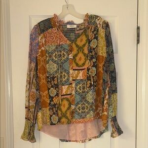 Multicolor Patchwork Women's Top
